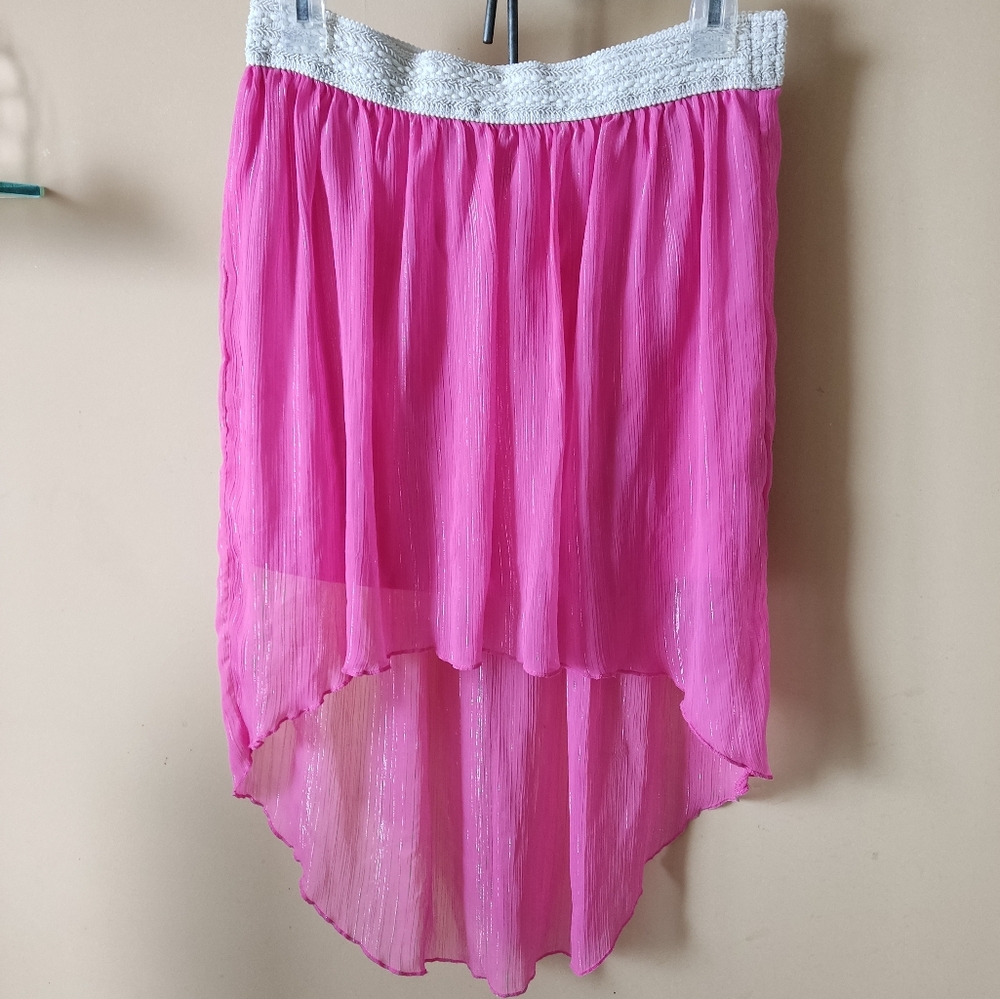 Pinky Pink High-Low Skirt Size Junior 12 - Picture 7 of 11